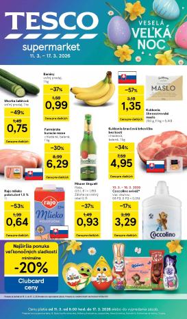 tesco - Leták Tesco supermarket platný od 11.03.2026 do 17.03.2026
