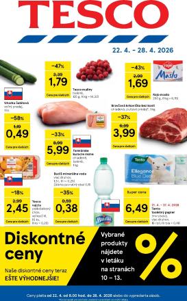 tesco - Nový leták Tesco od stredy, 22.04.2026 do utorka, 28.04.2026
