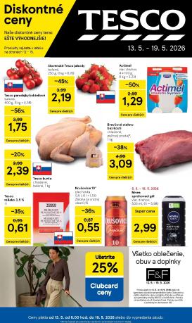 tesco - Nový leták Tesco od stredy, 13.05.2026 do utorka, 19.05.2026