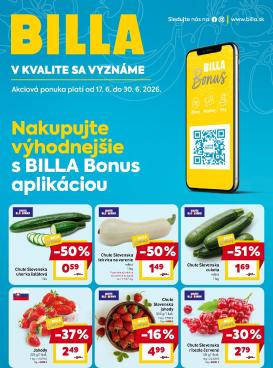billa - Aktuálny Billa Bonus leták od stredy, 17.06.2026 do utorka, 30.06.2026
