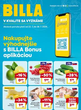 billa - Nový Billa - BILLA Bonus leták leták od stredy, 22.07.2026 do utorka, 28.07.2026