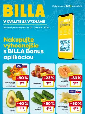 billa - Nový Billa - Bonus aplikácie leták od stredy, 29.07.2026 do utorka, 04.08.2026