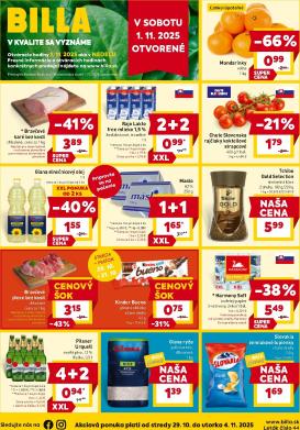 billa - Leták Billa platný od 29.10. do 04.11.