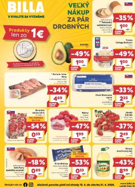 billa - Aktuálny leták Billa od stredy, 15.04.2026 do utorka, 21.04.2026