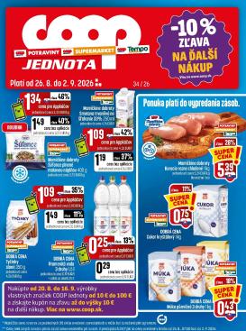coop-jednota - Aktuálny COOP Jednota leták od stredy, 26.08.2026 do stredy, 02.09.2026