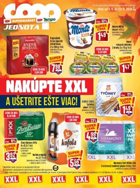 coop-jednota - Nový COOP Jednota - Špecial XXL - Supermarket a Tempo leták od štvrtka, 03.09.2026 do stredy, 23.09.2026