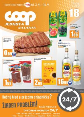 coop-jednota - Aktuálny COOP Jednota - Galanta leták od štvrtka, 03.09.2026 do stredy, 16.09.2026