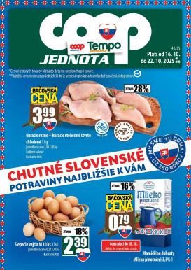 coop-jednota - Leták COOP Jednota - Tempo platný od 16.10. do 22.10.