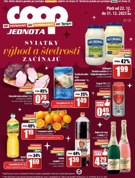 coop-jednota - Leták COOP Jednota - Tempo platný od 22.12. do 31.12.