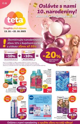 teta-drogerie - Leták Teta drogerie platný od 13.10. do 22.10.