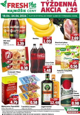 fresh - Aktuálny Fresh Plus leták od štvrtka, 18.06.2026 do stredy, 24.06.2026