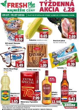 fresh - Aktuálny Fresh Plus leták od štvrtka, 09.07.2026 do stredy, 15.07.2026