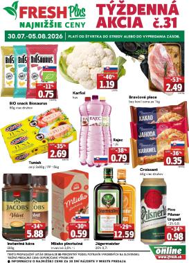 fresh - Aktuálny Fresh Plus leták od štvrtka, 30.07.2026 do stredy, 05.08.2026