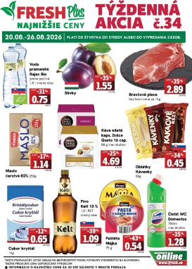 fresh - Aktuálny Fresh Plus leták od štvrtka, 20.08.2026 do stredy, 26.08.2026