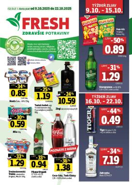 fresh - Leták Fresh - Stredné a západné Slovensko platný od 09.10. do 22.10.