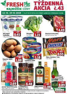 fresh - Leták Fresh Plus platný od 23.10. do 29.10.