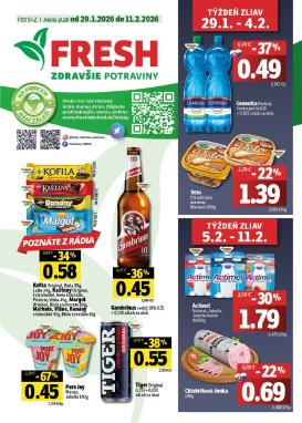 fresh - Leták Fresh - Stredné a západné Slovensko platný od 29.01. do 11.02.