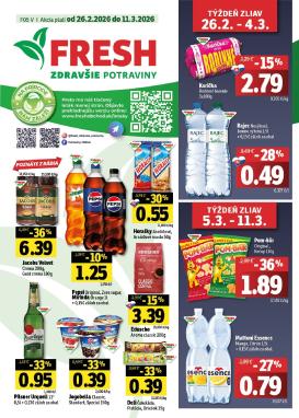 fresh - Leták Fresh - Východné Slovensko platný od 26.02.2026 do 11.03.2026