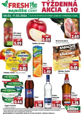 fresh - Leták Fresh Plus platný od 05.03.2026 do 11.03.2026