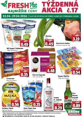 fresh - Nový leták Fresh - Plus od štvrtka, 23.04.2026 do stredy, 29.04.2026