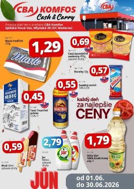 cba - Nový CBA - Super ceny Cash&Carry - Spišská Nová Ves - aktuálny leták - Gastrocash leták od pondelka, 01.06.2026 do utorka, 30.06.2026
