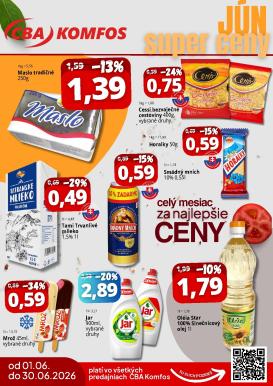 cba - Nový CBA - Super ceny maloobchod leták od pondelka, 01.06.2026 do utorka, 30.06.2026