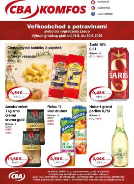 cba - Nový CBA Komfos - Veľkoobchod leták od piatku, 19.06.2026 do utorka, 30.06.2026