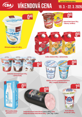 cba - Leták CBA - Víkendová cena platný od 19.03.2026 do 22.03.2026