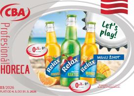 cba - Nový leták CBA - Horeca & Gastro Veľkoobchod od pondelka, 04.05.2026 do nedele, 31.05.2026