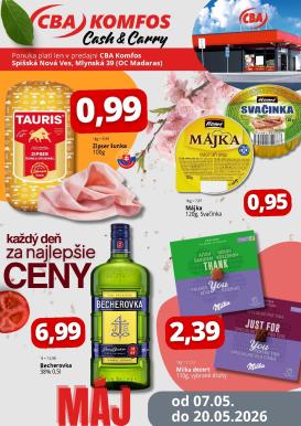 cba - Nový leták CBA - Spišská nová Ves od štvrtka, 07.05.2026 do stredy, 20.05.2026