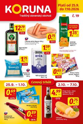 koruna - Nový Koruna leták od piatku, 25.09.2026 do stredy, 07.10.2026
