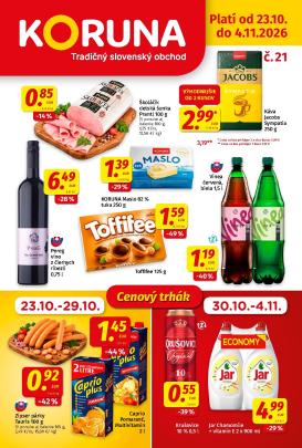 koruna - Nový Koruna leták od piatku, 23.10.2026 do stredy, 04.11.2026
