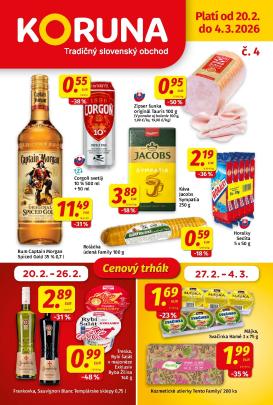 koruna - Leták Koruna platný od 20.02.2026 do 04.03.2026