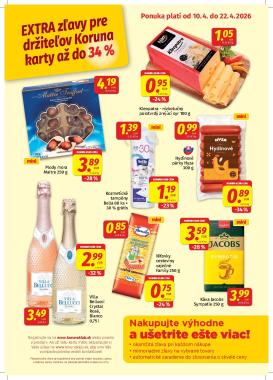 koruna - Nový leták Koruna - Klub platný od piatku, 10.04.2026 do stredy, 22.04.2026