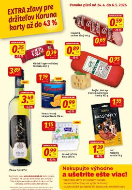 koruna - Nový leták Koruna - Klub od piatku, 24.04.2026 do stredy, 06.05.2026