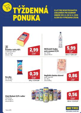 metro - Aktuálny Metro - Týždenná ponuka leták od pondelka, 08.06.2026 do nedele, 14.06.2026