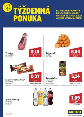 metro - Aktuálny Metro - Týždenná ponuka leták od pondelka, 22.06.2026 do nedele, 28.06.2026