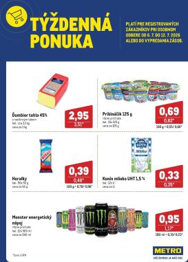 metro - Aktuálny Metro - Týždenná ponuka leták od pondelka, 06.07.2026 do nedele, 12.07.2026