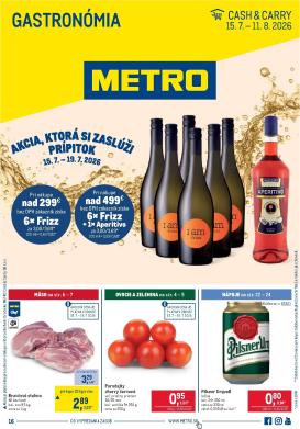 metro - Aktuálny Metro - Gastronómia leták od stredy, 15.07.2026 do utorka, 11.08.2026