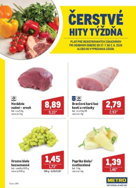 metro - Aktuálny Metro - Čerstvé hity týždňa leták od pondelka, 27.07.2026 do nedele, 02.08.2026