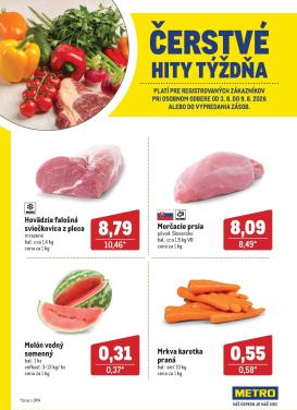metro - Aktuálny Metro - Čerstvé hity týždňa leták od pondelka, 03.08.2026 do nedele, 09.08.2026