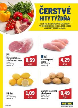 metro - Aktuálny Metro - Čerstvé hity týždňa leták od pondelka, 24.08.2026 do nedele, 30.08.2026