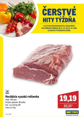 metro - Aktuálny Metro - Čerstvé hity leták od pondelka, 12.10.2026 do nedele, 18.10.2026