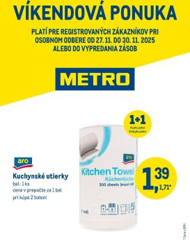 metro - Leták Metro - Víkendová ponuka platný od 27.11. do 30.11.