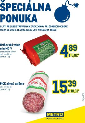 metro - Leták Metro - Špeciálna ponuka platný od 27.11. do 30.11.