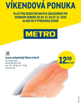 metro - Leták Metro - Víkendová ponuka - losos platný od 04.12. do 07.12.