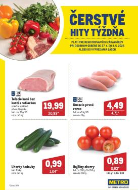 metro - Aktuálny leták Metro - Čerstvé hity týždňa od pondelka, 27.04.2026 do nedele, 03.05.2026