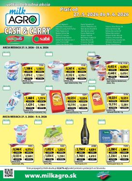 milk-agro - Nový Milk Agro - Cash & Carry leták od stredy, 27.05.2026 do utorka, 09.06.2026