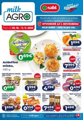 milk-agro - Leták Milk Agro platný od 29.10. do 11.11.