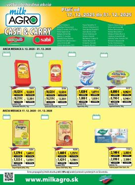 milk-agro - Leták Milk Agro - Cash & Carry platný od 17.12. do 31.12.
